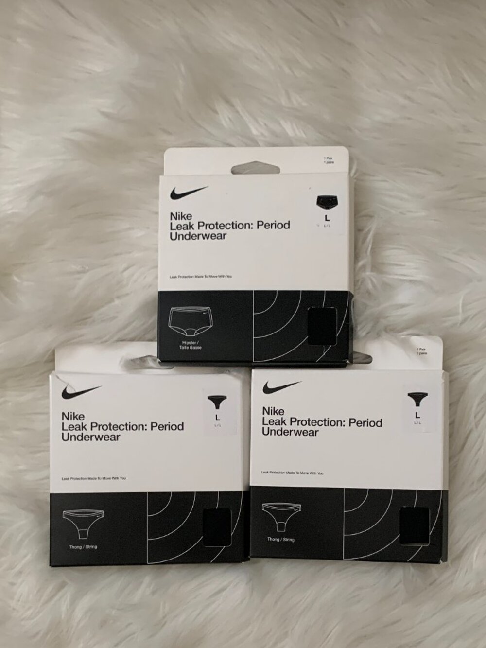 NIKE Leak Protection: Period Thongs and Hipster Underwear Set Sz LARGE